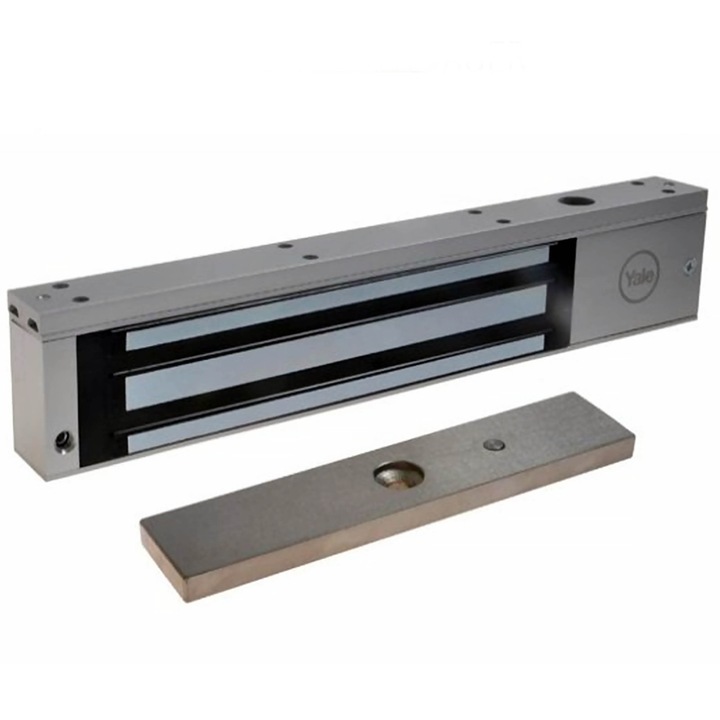 Zavor Electromagnetic YALE 270 kg, 12/24V DC, aluminiu, montaj aparent