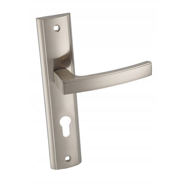 Clantă ușă interior, Infinity Line, Hermes KHR 312, finisaj satinat, scut lung, cu orificiu cheie