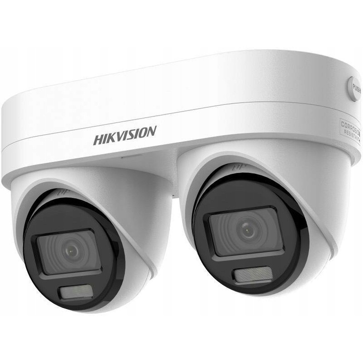 Cameră de supraveghere IP HIKVISION 4MPX, vizibilitate nocturnă 30m, obiectiv dual 2.8/4mm, utilizare exterioară/interioară
