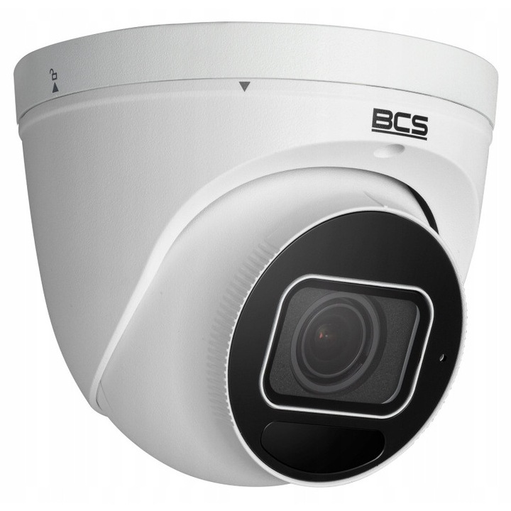 Camera de supraveghere IP Dome 4MP, BCS, obiectiv motozoom 2.7-13.5mm, iluminare IR 40m, exterior