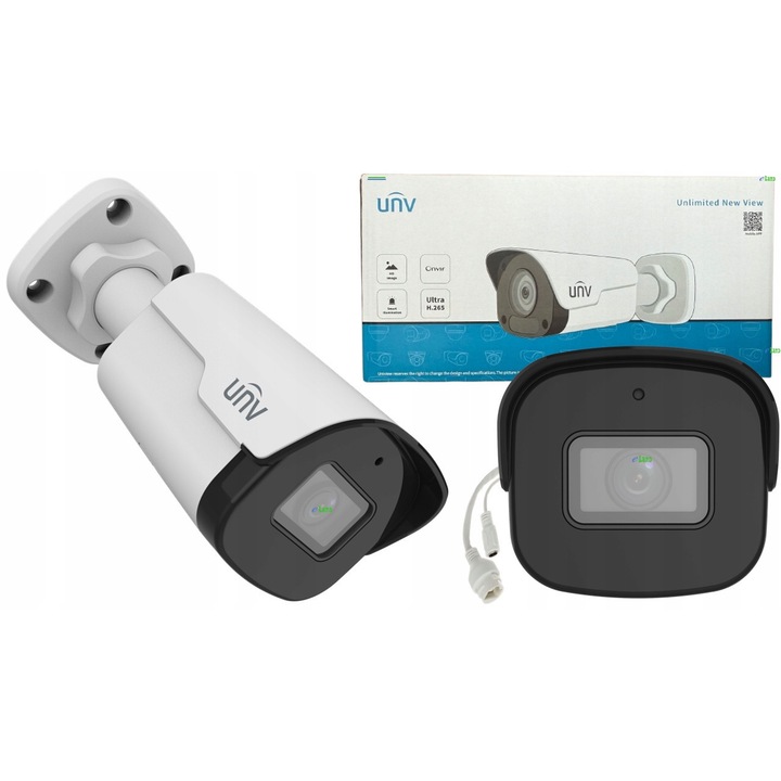 Camera de supraveghere exterior Uniview, 4MPx, obiectiv 2.8mm, iluminator IR 30m, tehnologie LightHunter, IP67