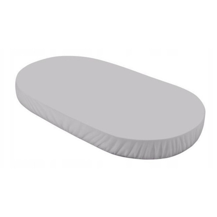 Cearșaf oval Waldin, bumbac organic, 123x73cm, gri