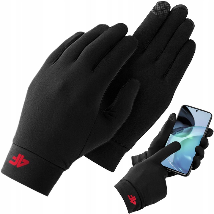 Manusi 4F Unisex Negre XL, Softshell, Touch Screen