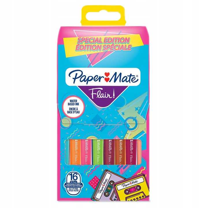 Paper Mate Flair Retro Mix filctoll készlet, 16 db, 0.7 mm, több színben