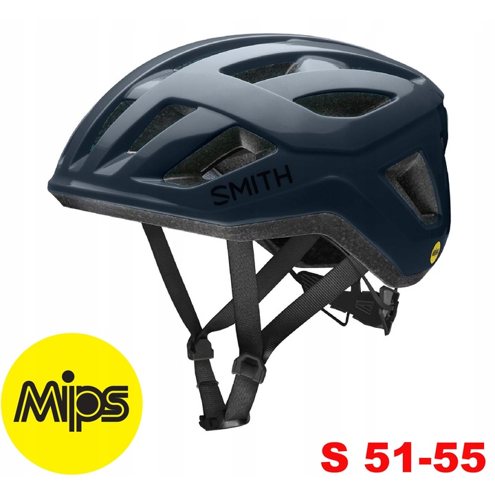 Smith Signal Mips kerékpáros sisak, S (51-55cm), sötétkék, városi kerékpározáshoz, könnyű súlyú
