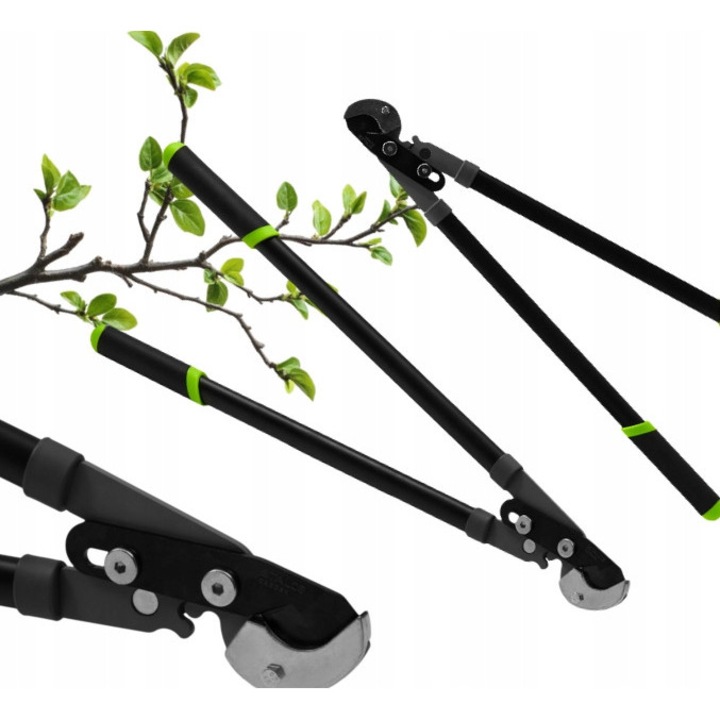 Foarfeca de gradina Stalco, 79 cm, pentru crengi groase, metal, manere ergonomice