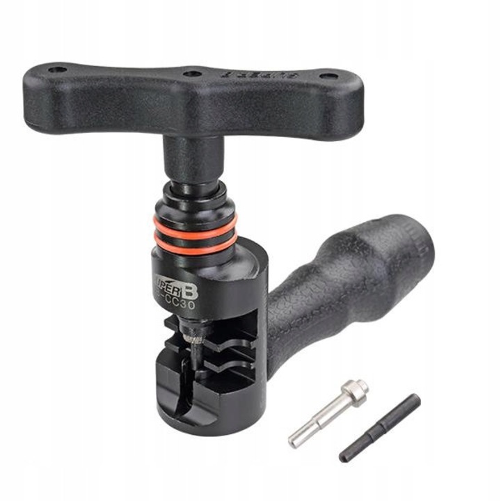 Cheie pentru lanțuri bicicletă Super B, 10/11 viteze, cu șurub de rezervă, ghidaj presare nituri