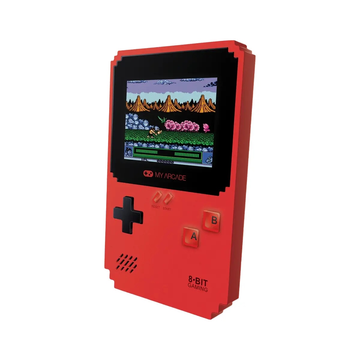 Mini consola de buzunar MyArcade, Pixel Classic, 308 jocuri bonus, dexteritate si puzzle, design retro ergonomic, comenzi arcade, ecran LED color, compacta, portabila, control volum, difuzor extern, Jack 3.5 mm, ideala cadou, alimentare cu baterii/cablu