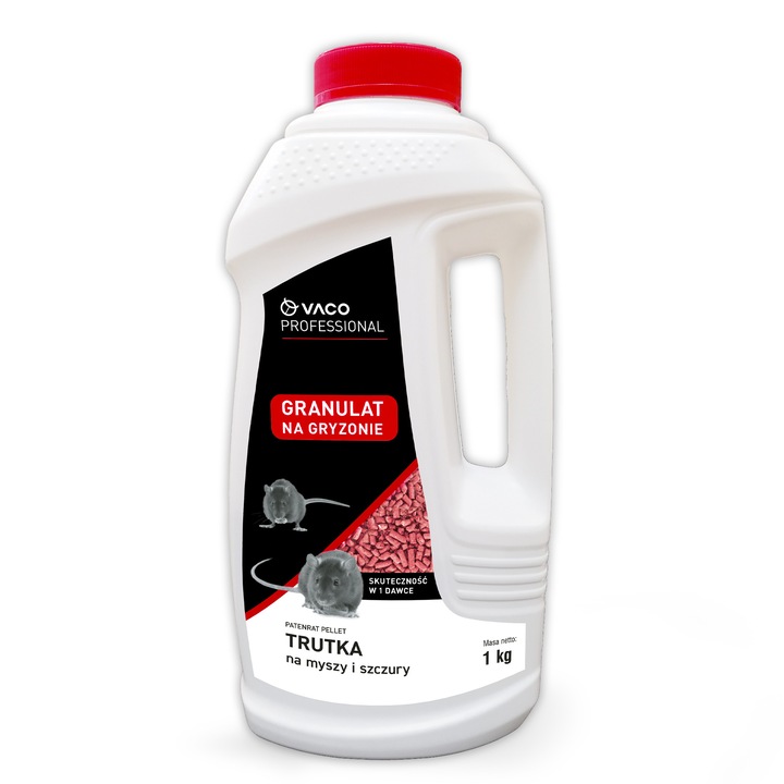 Труйка за мишки и плъхове, VACO, PRO, Гранулат, 1kg, Комплект 6 бр