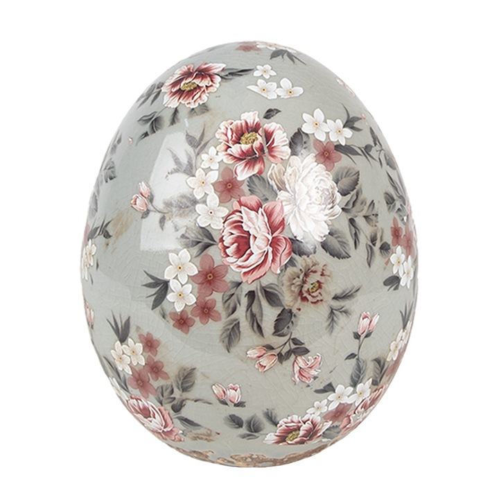 Декоративно керамично яйце, многоцветно Ø 10x12 см