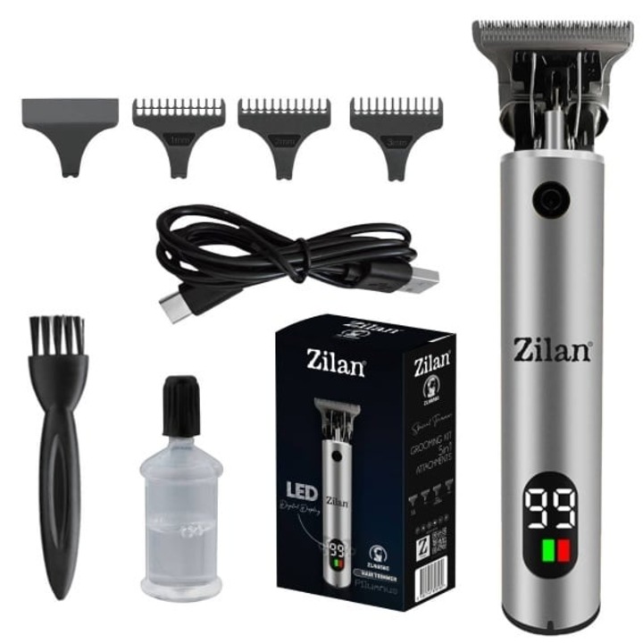 Masina de tuns BSG TECH 5 in 1, motor magnetic, afisaj digital, negru