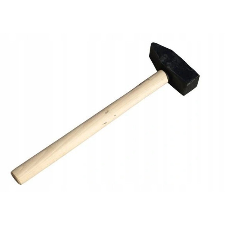 Ciocan constructii XL-Tools, 3 kg, maner lemn 50cm, cap forjat