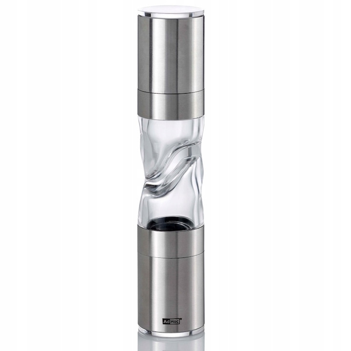 Set mori pentru sare și piper, AdHoc, 4, 5x22cm, inox, ceramică CeraCut