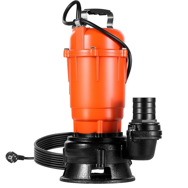 Pompa submersibilă pentru ape uzate, 550 W, debit 18000 L/h, înălțime ridicare 10 m, furtun inclus 20 m