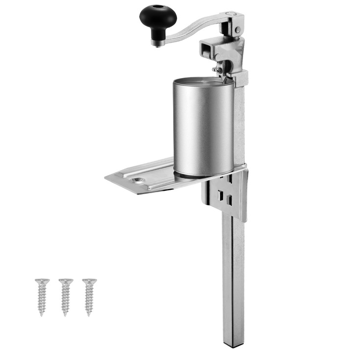 Професионална отварачка за консерви, ръчна, настолна, индустриална, регулируема височина, за консерви до 30 см, фиксиране с винтове, идеална за HORECA