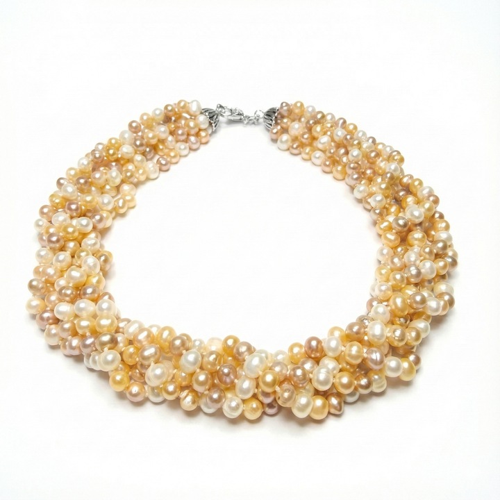 Colier din perle, Silver & Gems, 46cm, 6-7mm