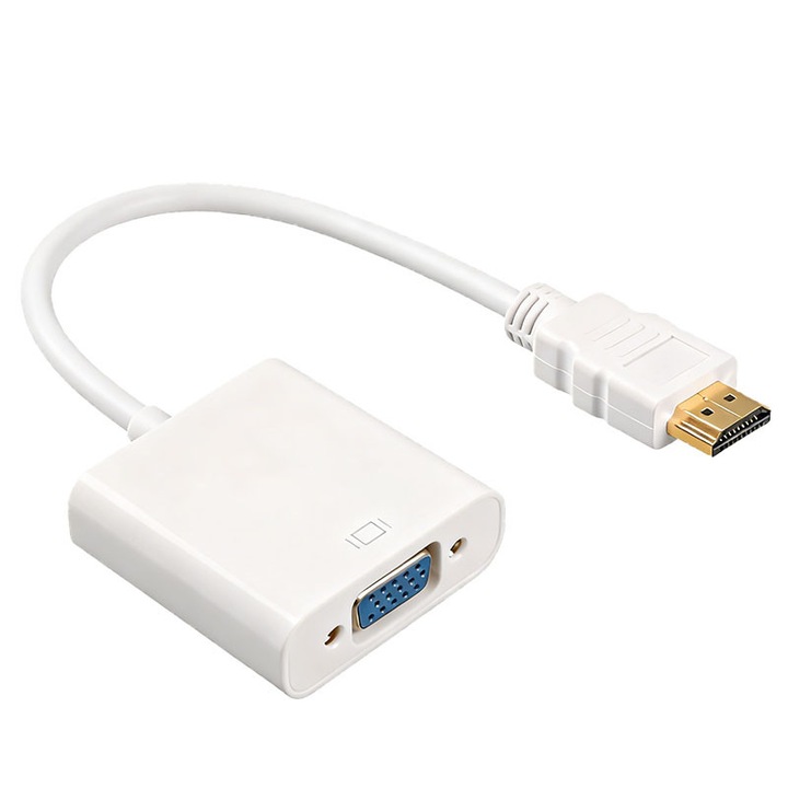 Adaptor HDMI la VGA VDSTAR, alb, compact, unidirectional