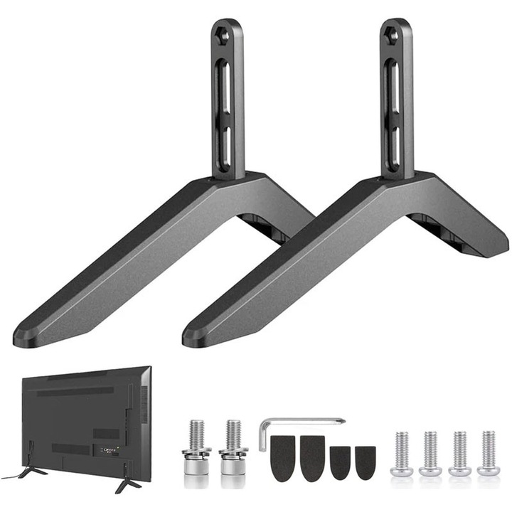 Стойка за телевизор, Rqiurpn, резервни крака, повишена стабилност, 28-65 инча, до 80 lbs