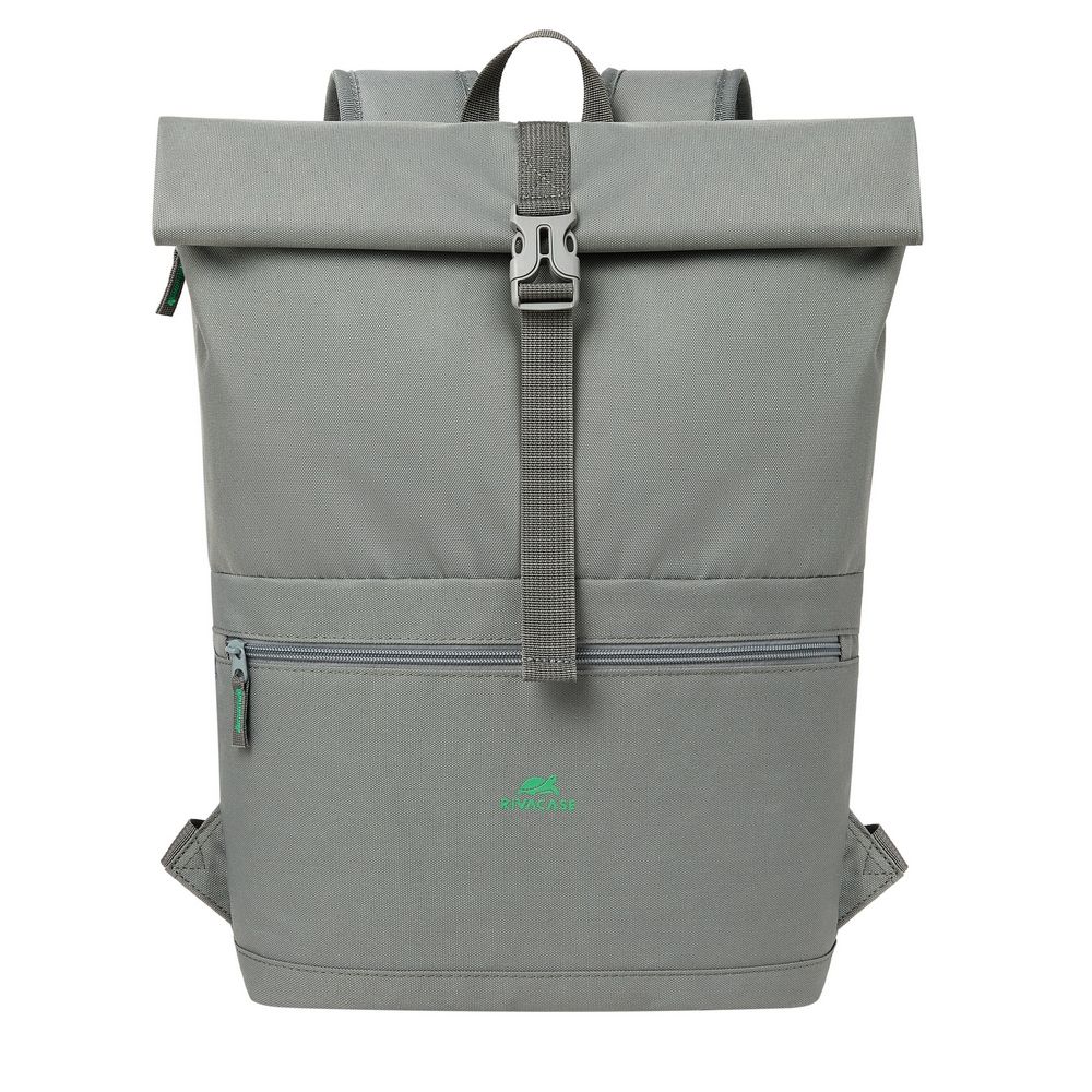 Rucsac RivaCase Gremio Eco Rolltop 15L 15,6", gri, 430x280x135mm