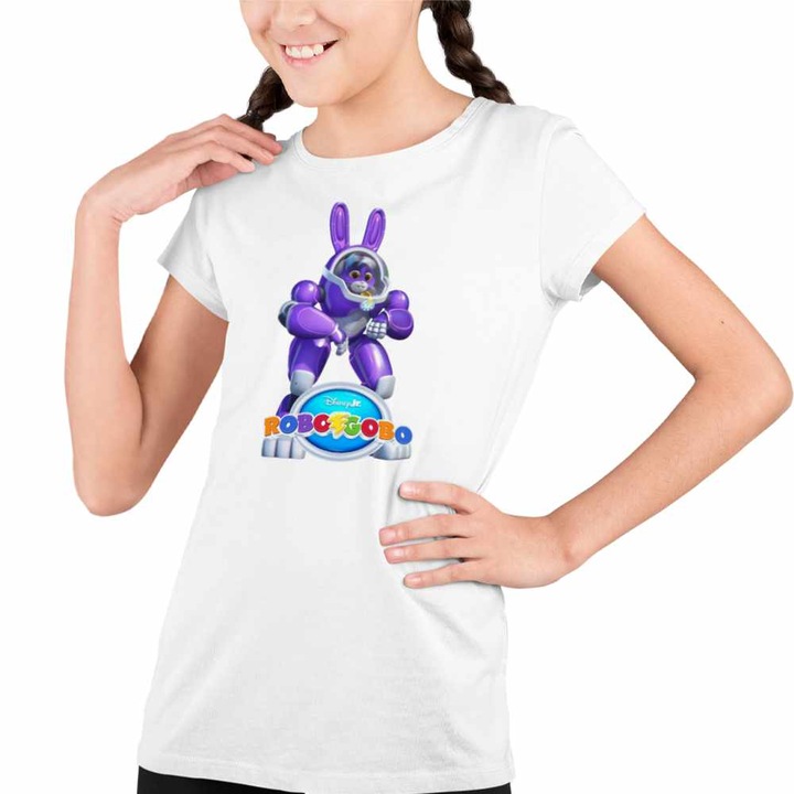 Tricou Copii Fete Robogobo Hopper Robosuit, Fehér