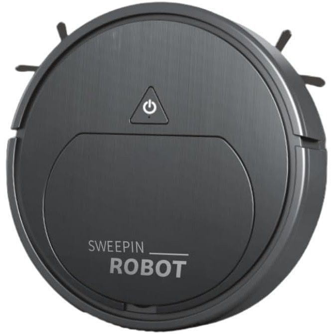 Aspirator robot inteligent, curatare automata, design ultra-subtire, baterie de lunga durata, negru