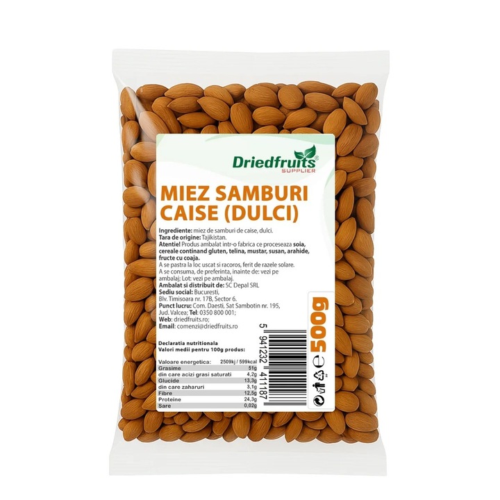 Miez samburi caise (dulci) Driedfruits - 500 g