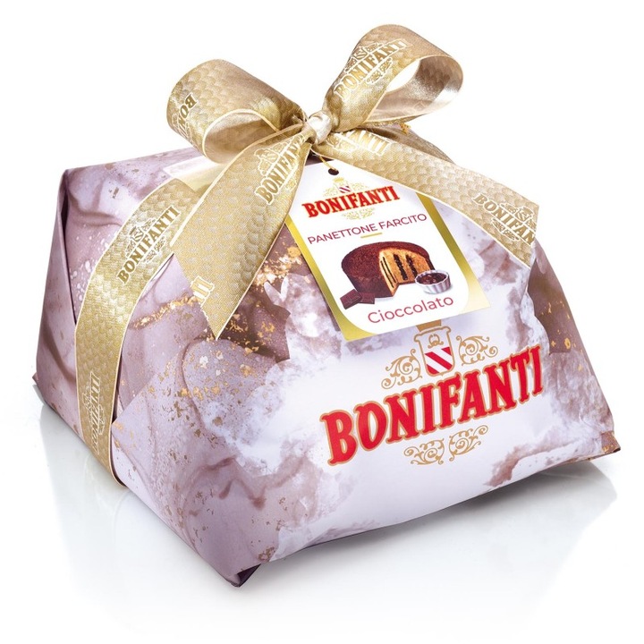 Cozonac (Panettone) Bonifanti, cu crema de ciocolata, 750g
