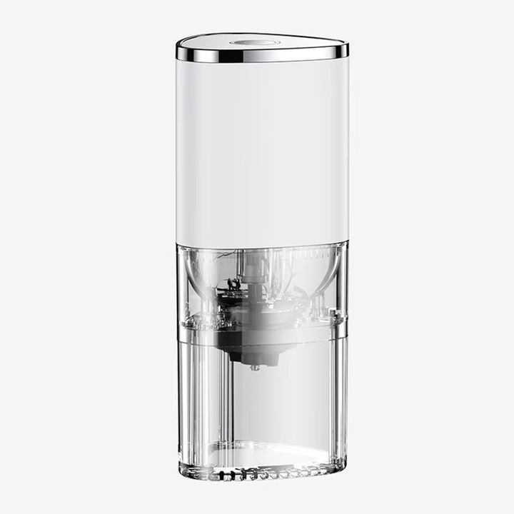 Rasnita de cafea electrica portabila, 150W, 25g, reincarcabila prin USB, macinare rapida 3 secunde, granulatie reglabila, perie curatare inclusa, ideal acasa/calatorii