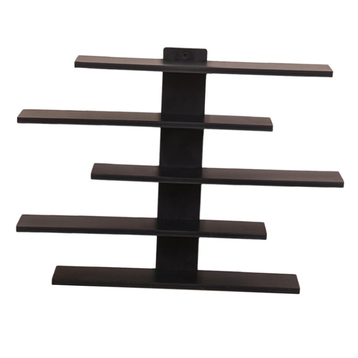 Állvány figurákhoz, fekete, 5 szintes, 37x37cm