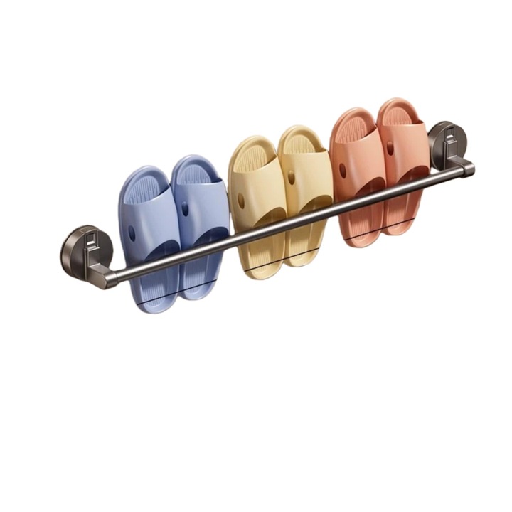 Vákuumos cipőtartó, alumínium, ezüstszürke, 1 polcos