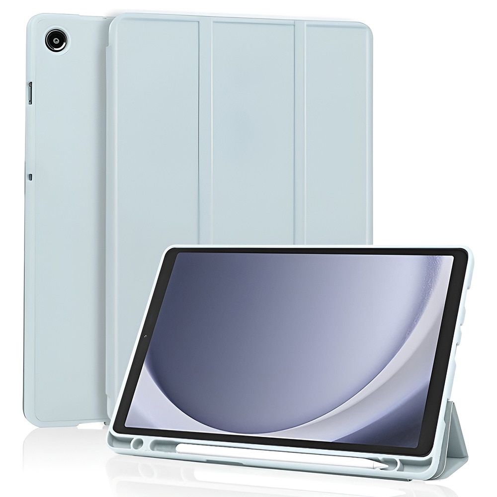 Husa pentru Samsung Galaxy Tab A11 8.7 inch Soft Shell Light & Slim cu functie stand si compartiment pentru stylus, tip stand - albastru deschis