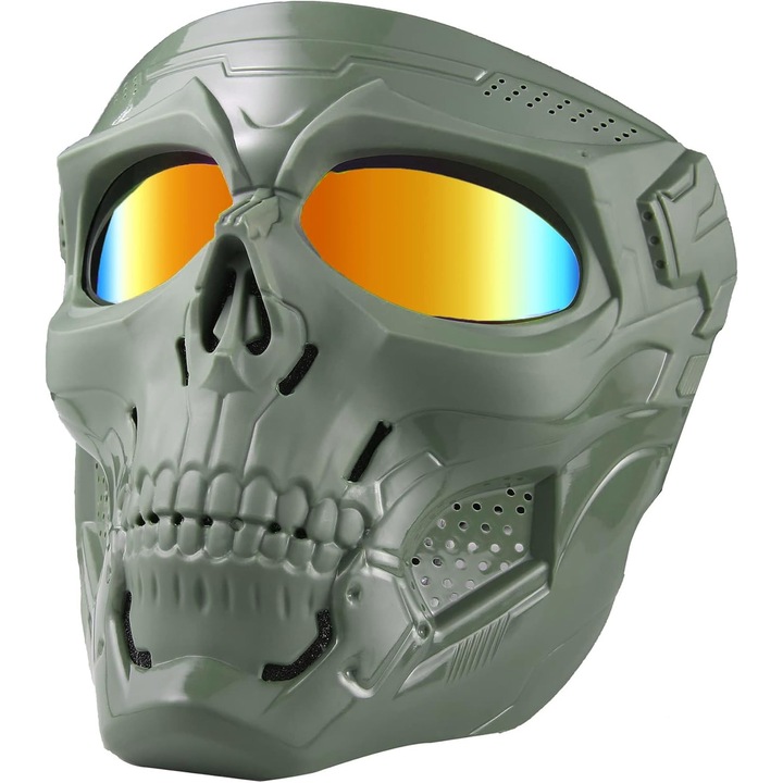 Masca tactica completa pentru carnaval, efecte speciale, rezistenta la impact, neagra, set