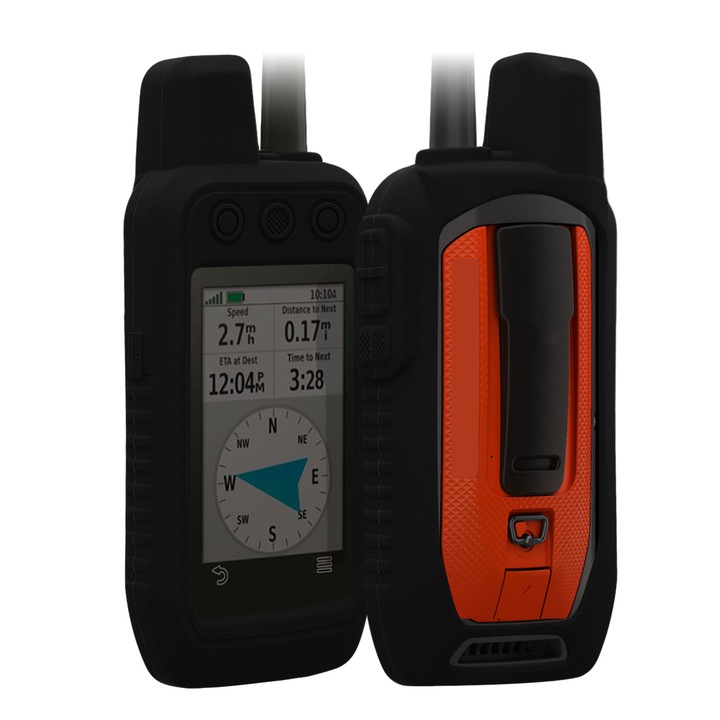 Husa GPS Kwmobile pentru Garmin Alpha 200, Negru/Rosu, Silicon, 59668.47