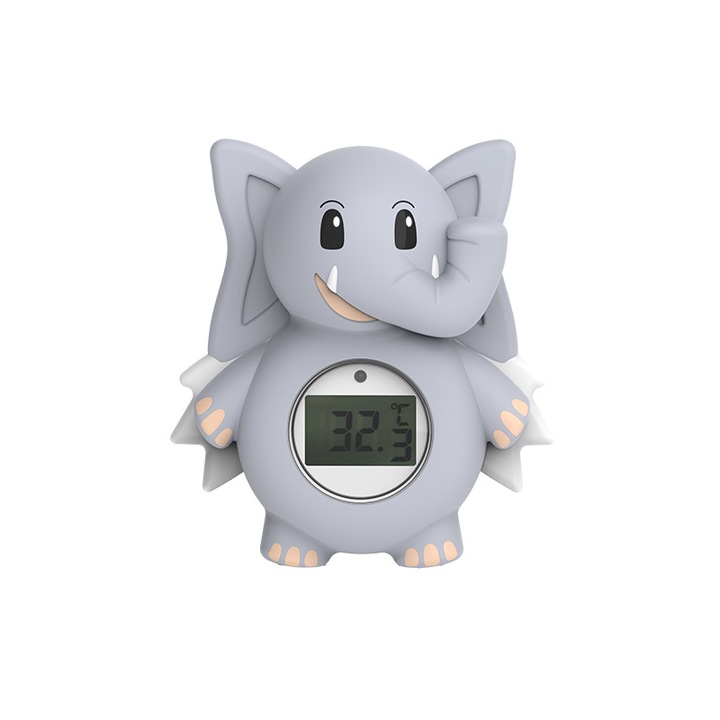 Термометър за бебешка вана, плувна играчка, водонепропусклив, дизайн на слон