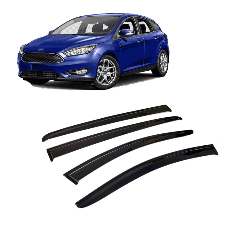 Спортни Ветробрани за Ford Focus Mk5 2018 – 2023 Hatchback / Sedan – Комплект 4 броя – Залепващи
