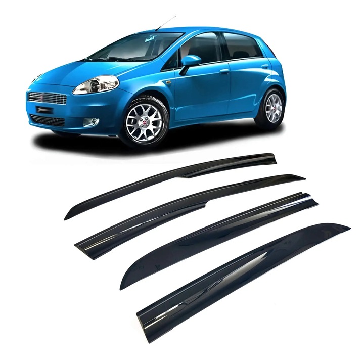 Спортни Ветробрани за Fiat Punto 2005 – 2015 Hatchback – Комплект 4 броя – Залепващи