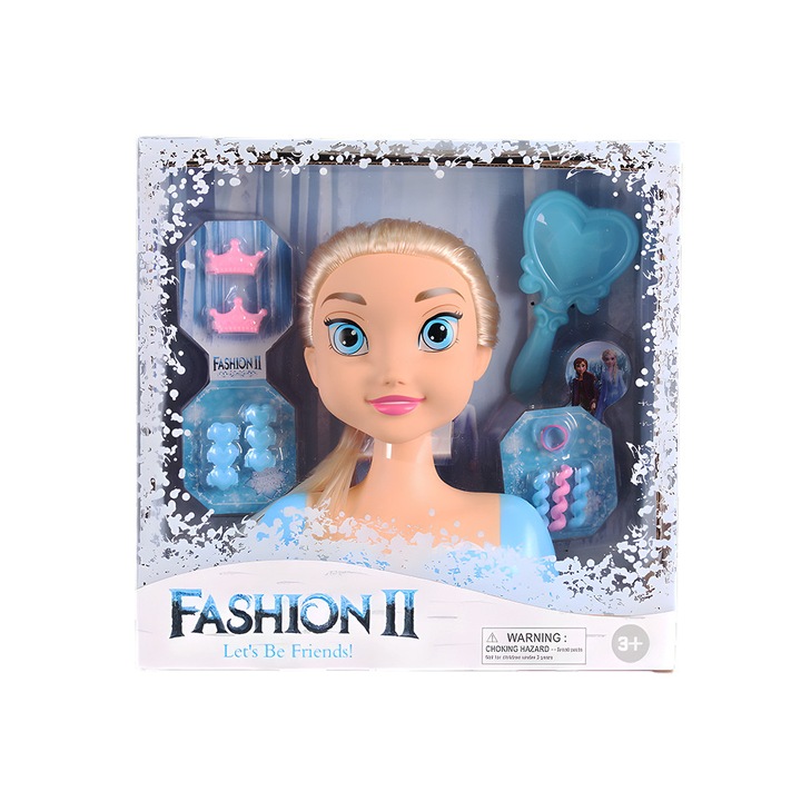 Păpușă de coafat pentru copii EmonaMall W5612, Albastru