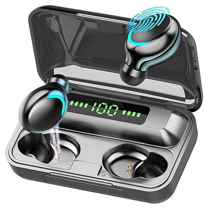 BTH-F9-5 fülhallgató, Bluetooth, kihangosító, érintésvezérlés, digitális