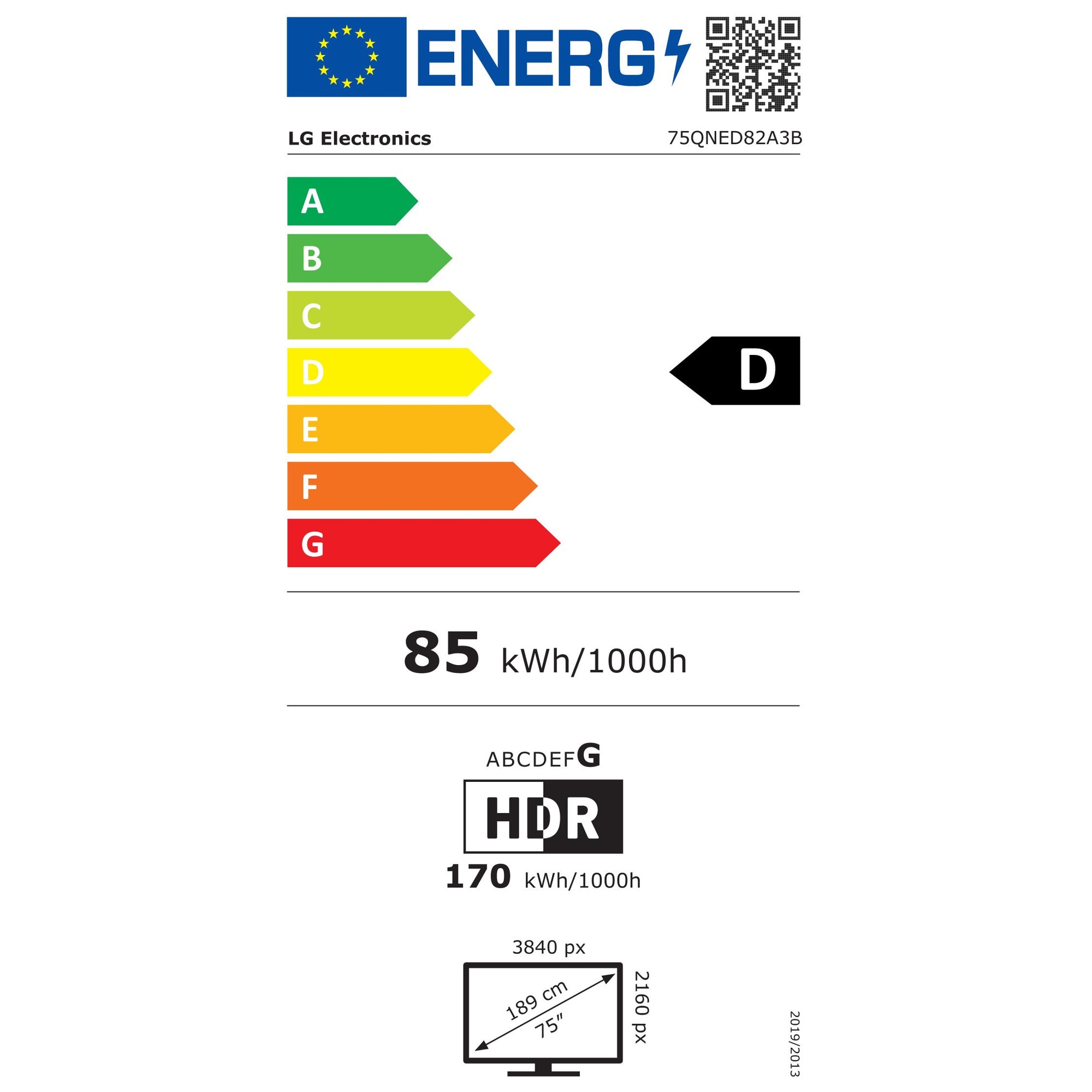 Televizor LG 75QNED82A3B, 75", 4K, 60Hz, Smart, multicolor