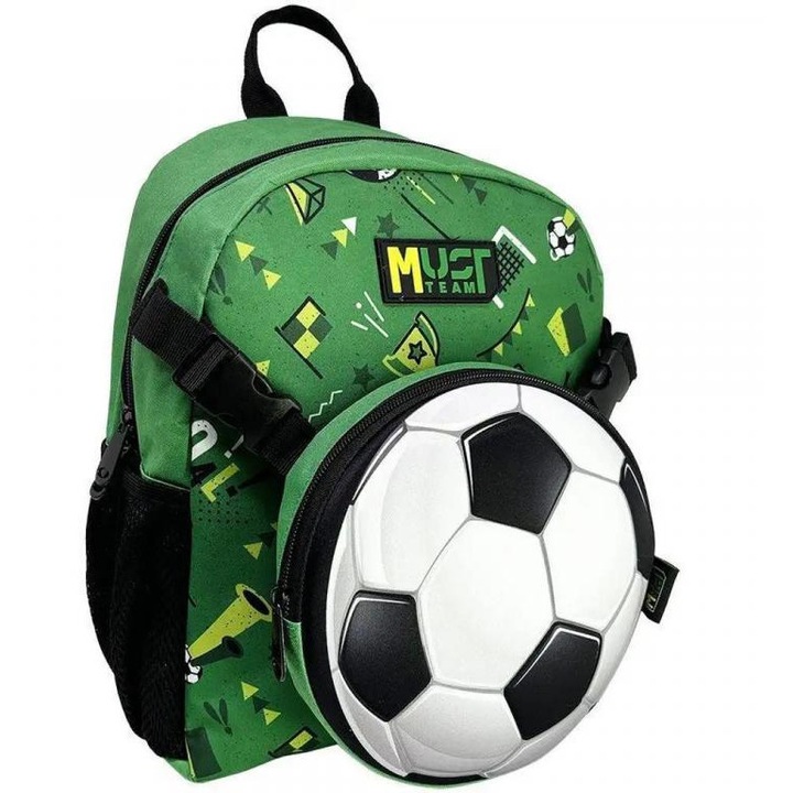 Luna: Must Team focis 1 rekeszes ovis hátizsák levehető övtáskával 28x14x33cm