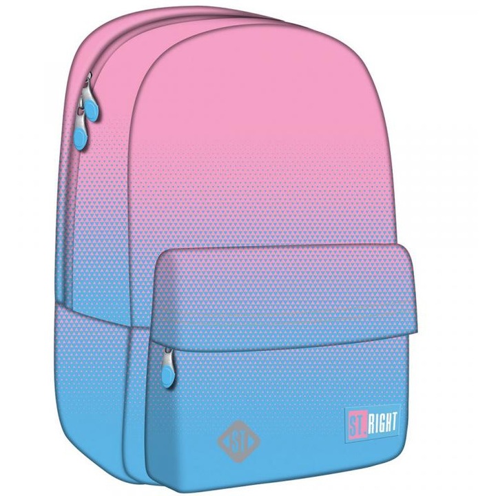 St.Right Rózsaszín-Kék Gradien iskolatáska, hátizsák BP33 40x31x17 cm
