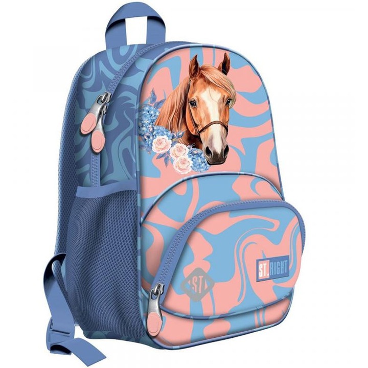 St.Right Romantic Horse lovas iskolatáska, hátizsák BP70 32x22x11, 5cm