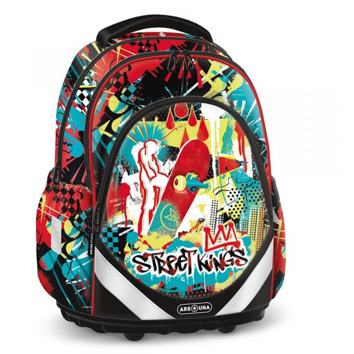 Ars Una: Street Kings anatómiai iskolatáska, hátizsák 33x42x21cm