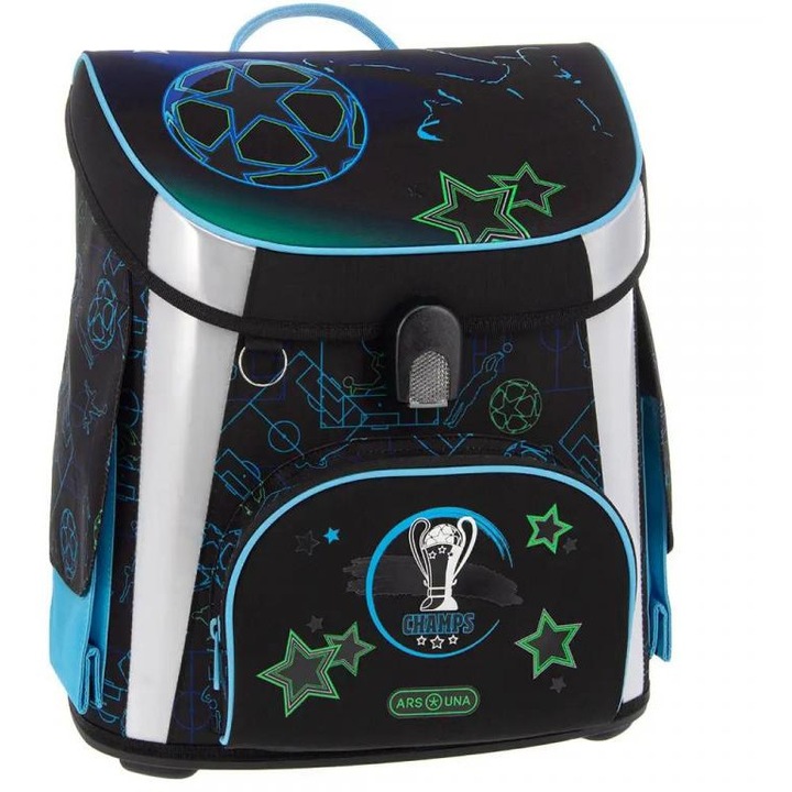 Ars Una: Champs kompakt ergonomikus mágneszáras iskolatáska, hátizsák 33x41x24cm