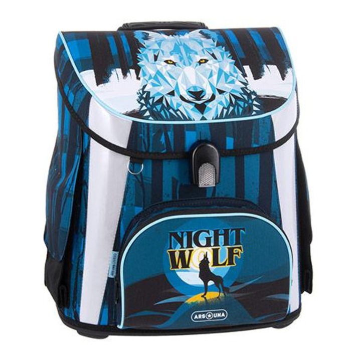 Ars Una: Nightwolf kompakt mágneszáras iskolatáska 33x41x24cm
