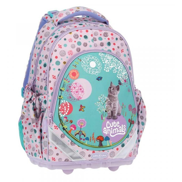 Ars Una: Cute Animals Cicás anatómiai iskolatáska, hátizsák 33x42x21cm