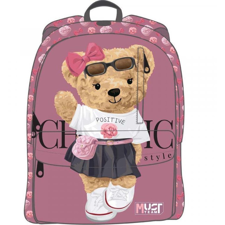 Luna: Must Team Chic Style lekerekített iskolatáska, hátizsák 32x17x42cm