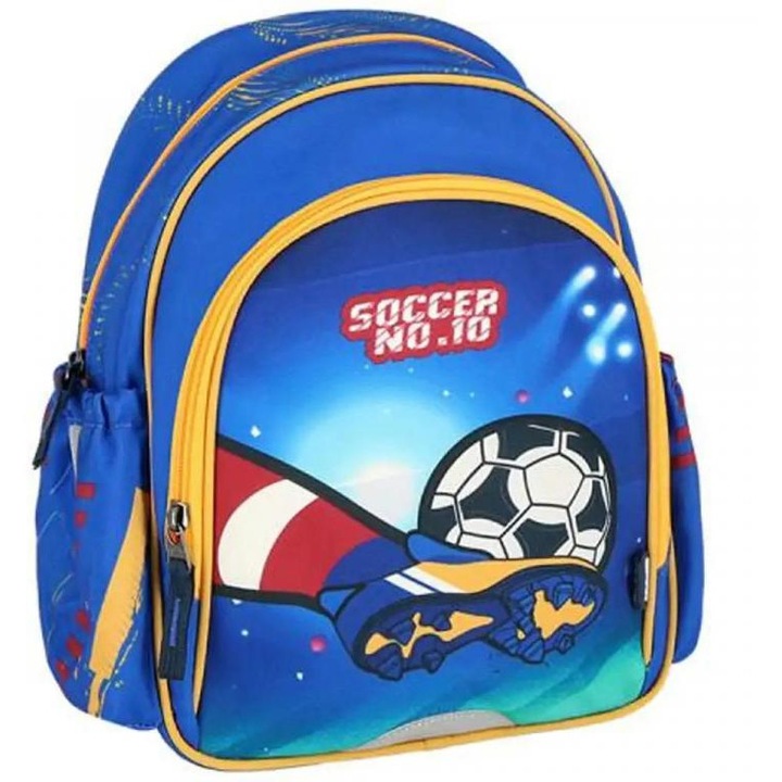 Spirit: Soccer NO.10 focis lekerekített iskolatáska, hátizsák 24x13x31cm