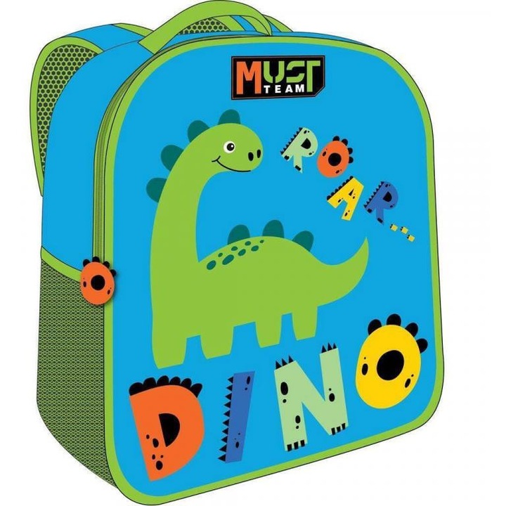 Luna: Must Team 3D dinoszaurusz mintás ovis hátizsák 26x10x32cm