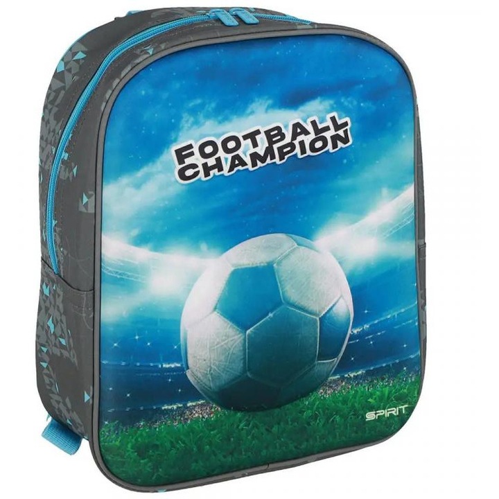 Spirit: Football Champion focis 3D mintás lekerekített ovis hátizsák 30x25x12cm